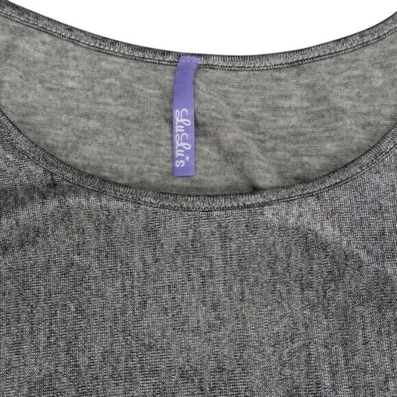 LULUS Metallic Mood Silver Dress Sz Small - Picture 6 of 8